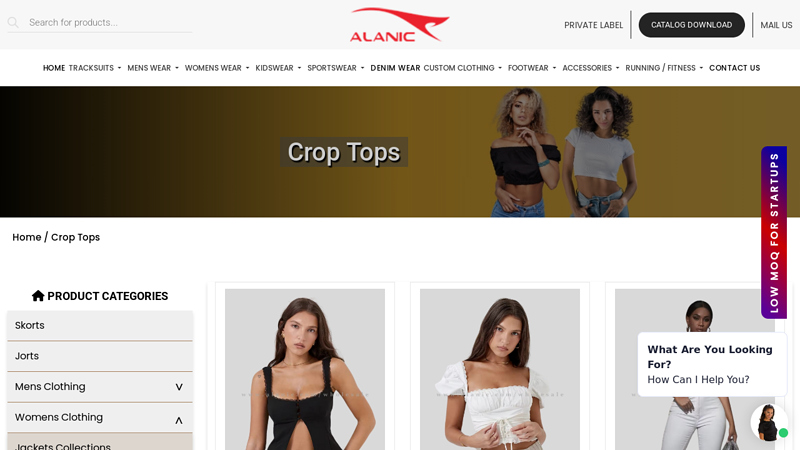 Wholesale Custom Crop Tops Manufacturer & Supplier