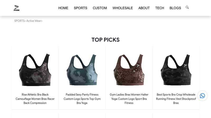 Wholesale Custom Sports Bras