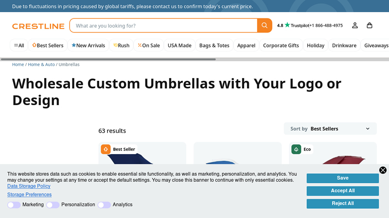 Wholesale Custom Umbrellas with Your Logo or Design