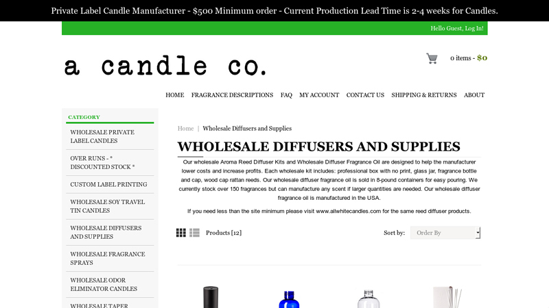 Wholesale Diffusers and Supplies