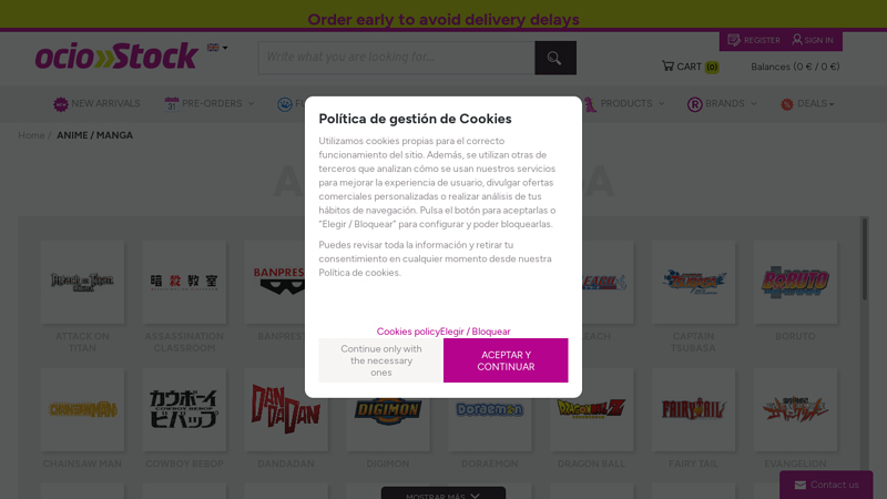 Wholesale Distributor Manga Anime