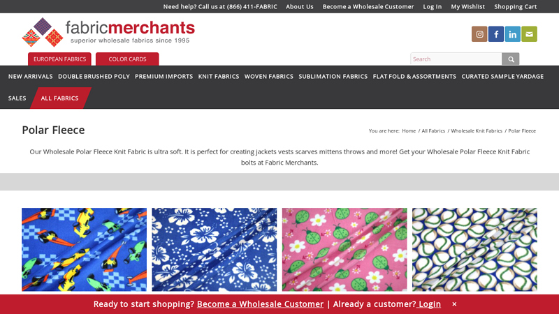 Wholesale Fabric: Polar Fleece