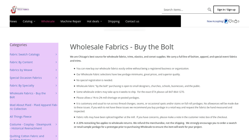 Wholesale Fabrics