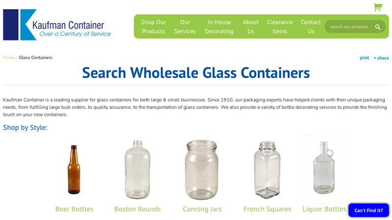 Wholesale Glass Containers