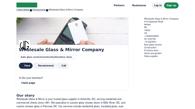 Wholesale Glass & Mirror Company