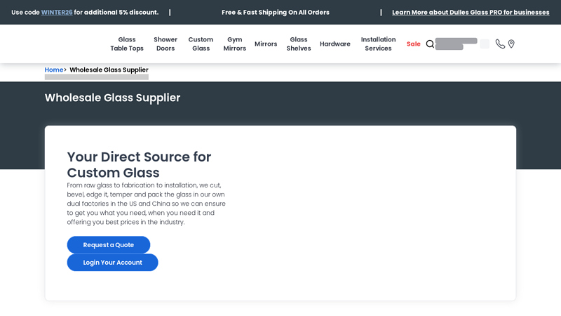 Wholesale Glass Supplier