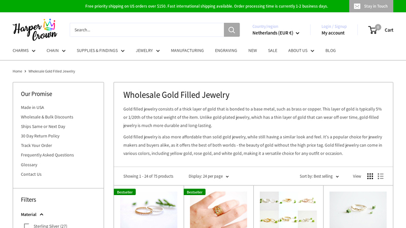 Wholesale Gold Filled Jewelry