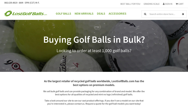 Wholesale Golf Balls @ Lostgolfballs.com