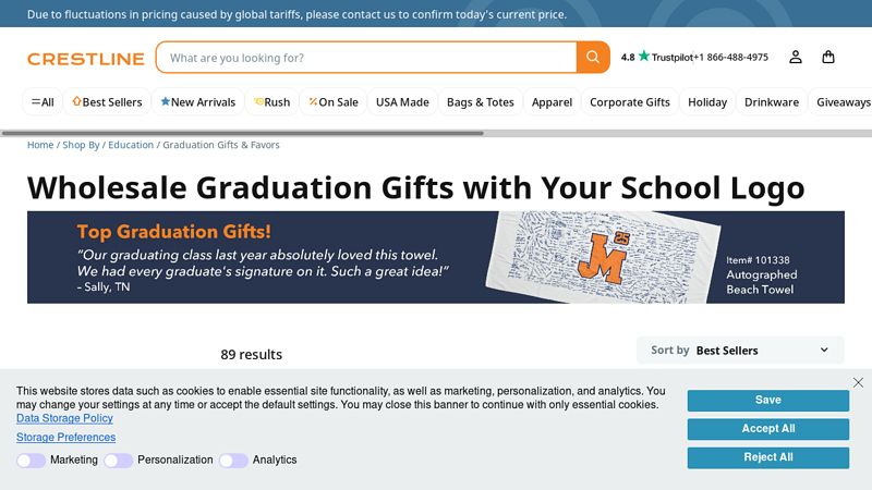 Wholesale Graduation Gifts with Your School Logo