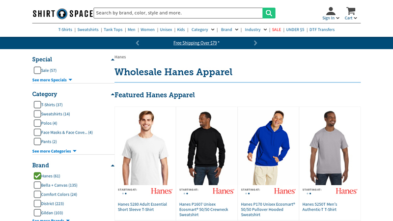 Wholesale Hanes Apparel