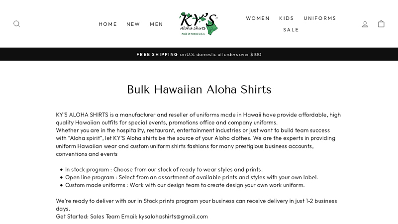 Wholesale Hawaiian shirts
