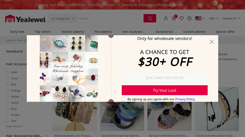 Wholesale Headbands Bulk