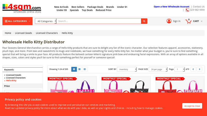 Wholesale Hello Kitty Distributor