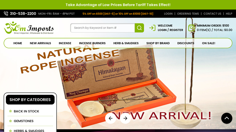 Wholesale Incense Importer