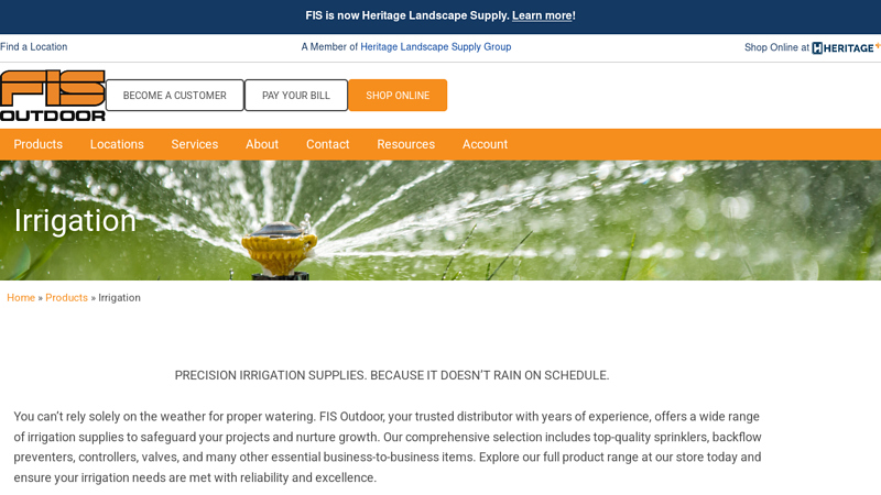 Wholesale Irrigation Supplies For Professionals