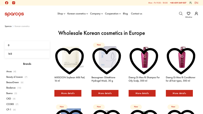 Wholesale Korean cosmetics in Europe