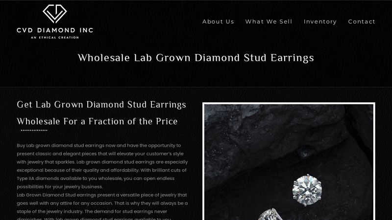 Wholesale Lab grown Diamond Stud Earrings