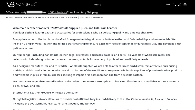 Wholesale Leather Products B2B Wholesale Supplier