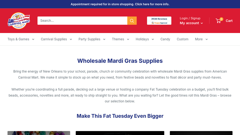 Wholesale Mardi Gras Supplies
