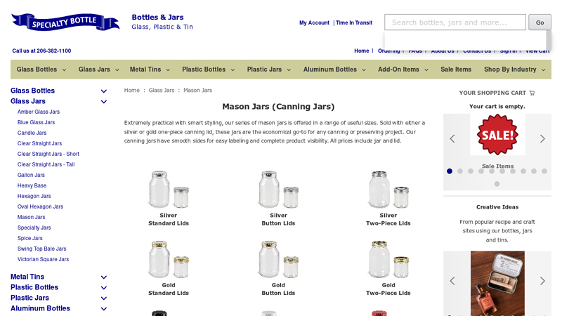 Wholesale Mason Jars and Canning Glass Jars