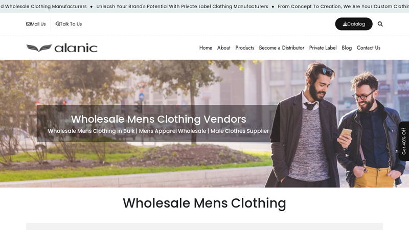 Wholesale Mens Clothing Suppliers: Vendors