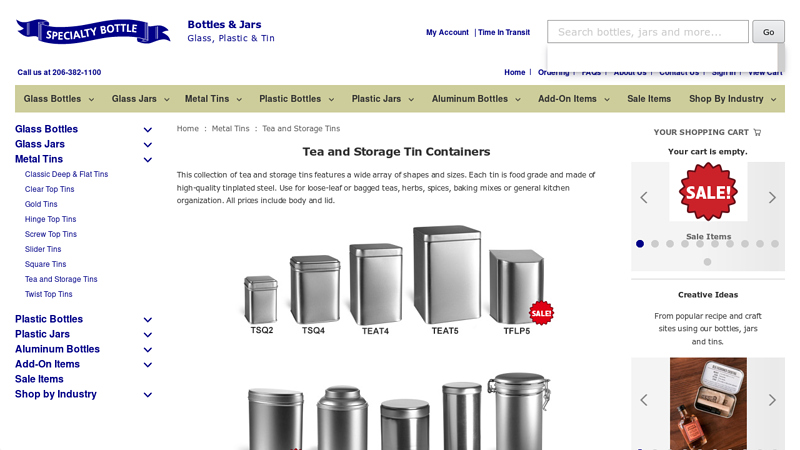 Wholesale Metal Tin Tea Containers and Storage