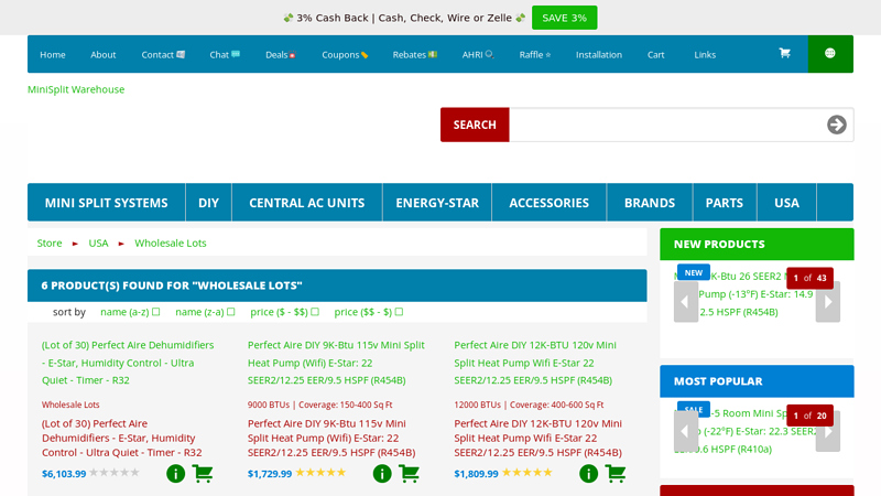 Wholesale Mini Split Air Conditioners