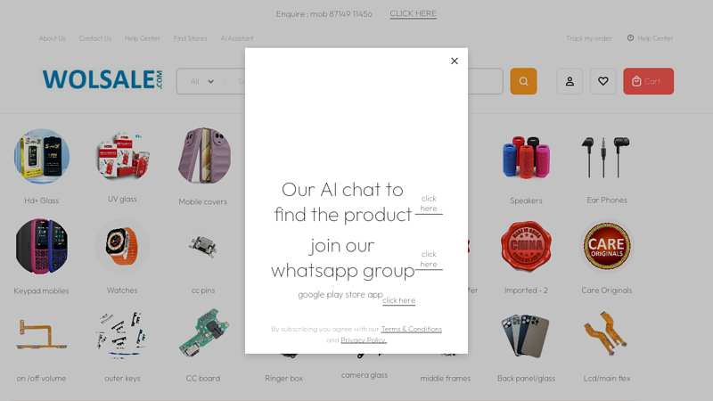 wholesale mobile accessories and spares