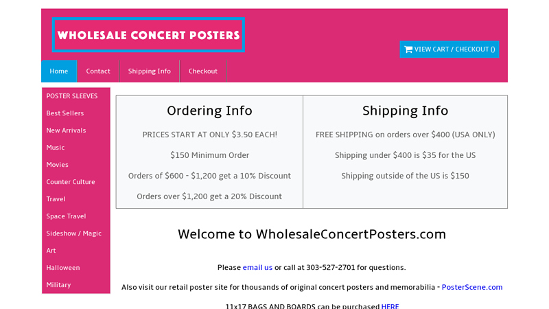 Wholesale Music, Movie, Horror, Art Posters