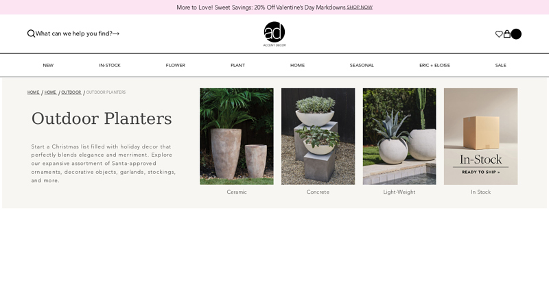 Wholesale Outdoor Planters