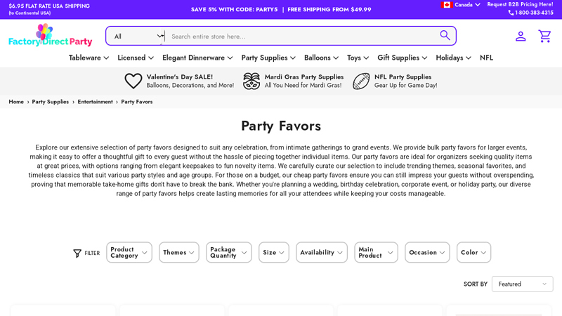 Wholesale Party Favors & Novelties