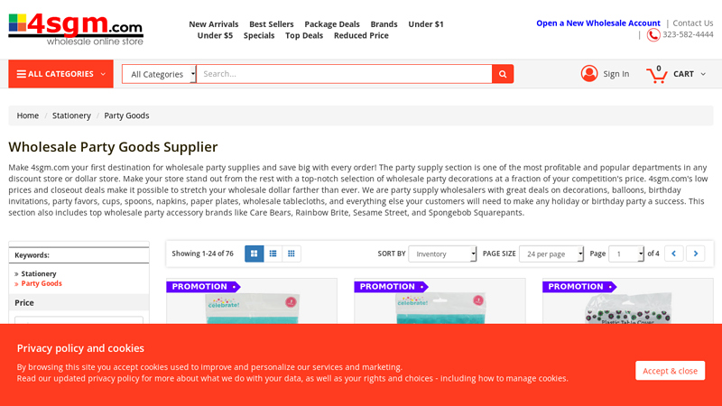 Wholesale Party Goods Suppliers