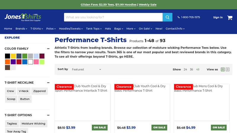 Wholesale Performance Apparel Moisture Wicking T