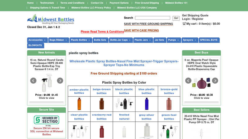 Wholesale Plastic Spray Bottles