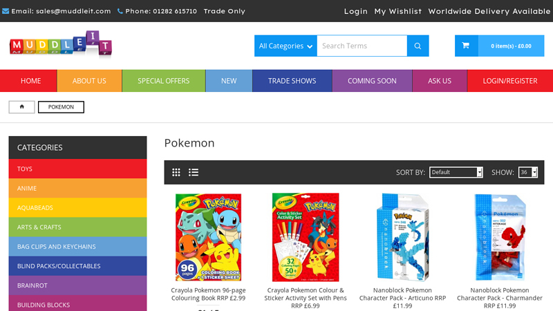 Wholesale Pokemon Toys Distributor from Muddleit.