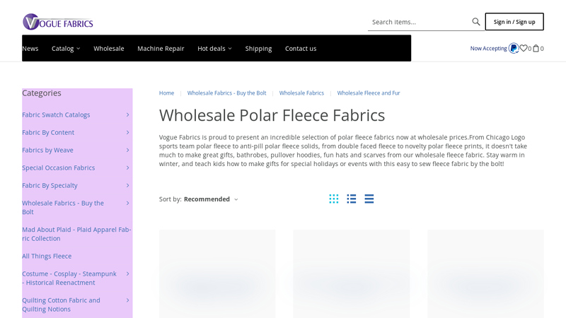 Wholesale Polar Fleece Fabric by the Bolt