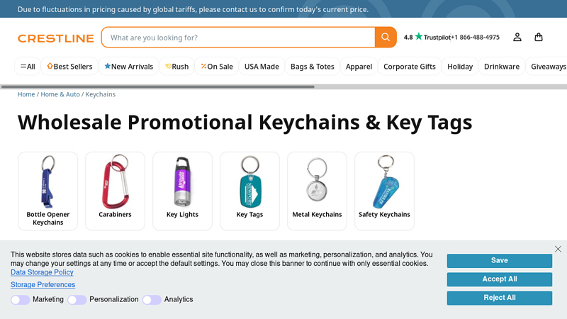 Wholesale Promotional Keychains & Key Tags