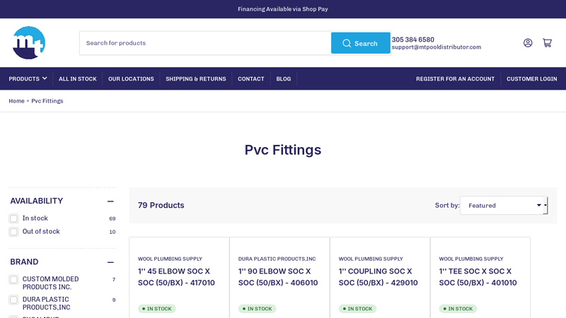 Wholesale PVC Fittings for Pool Contractors