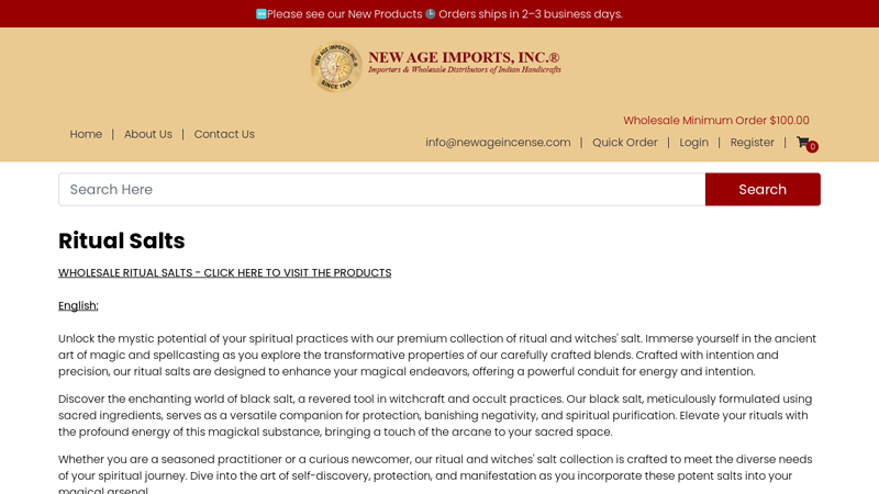 Wholesale Ritual Salts