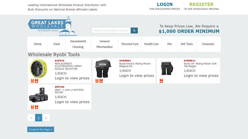 Wholesale Ryobi Tools Items