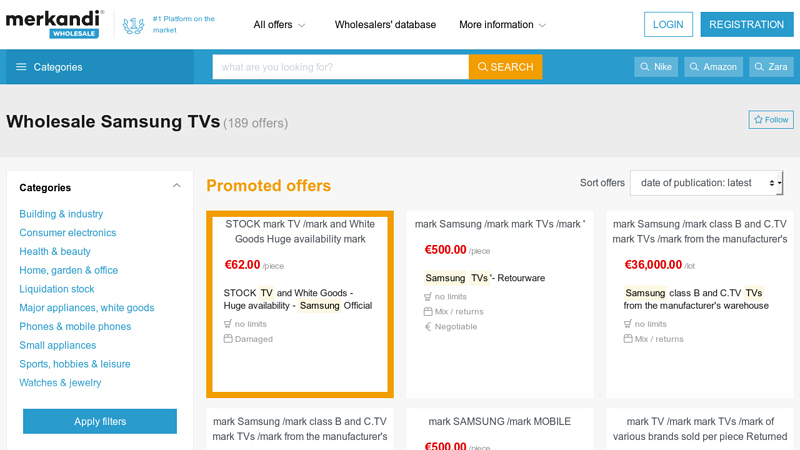 Wholesale Samsung TVs