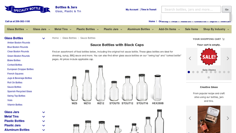 Wholesale Sauce and Condiment Glass Bottles