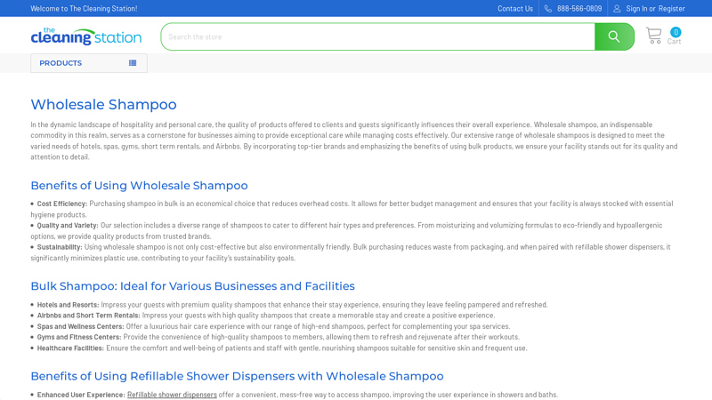 Wholesale Shampoo for All Hair Types