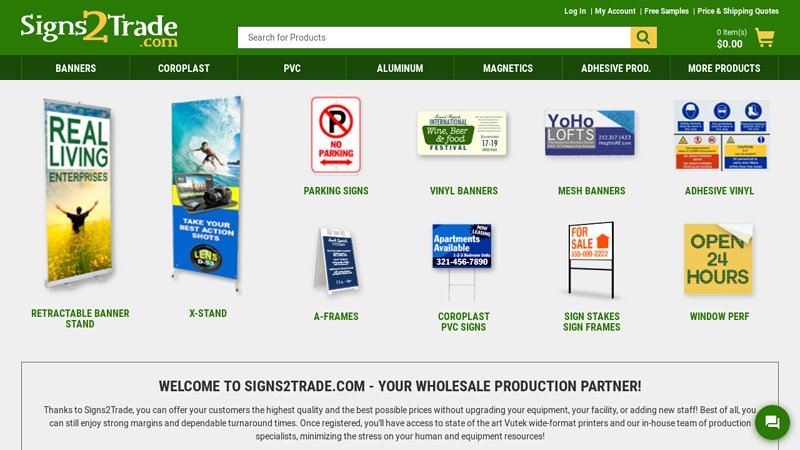 Wholesale Signs, Distributor Banners, Trade Only Yard Signs