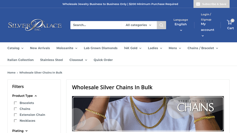 Wholesale Silver Chains In Bulk