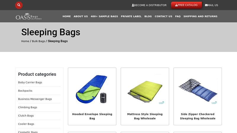 Wholesale Sleeping Bags Manufacturer in USA, Canada, Australia ...