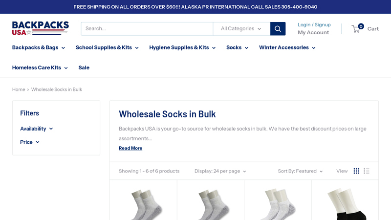Wholesale Socks in Bulk