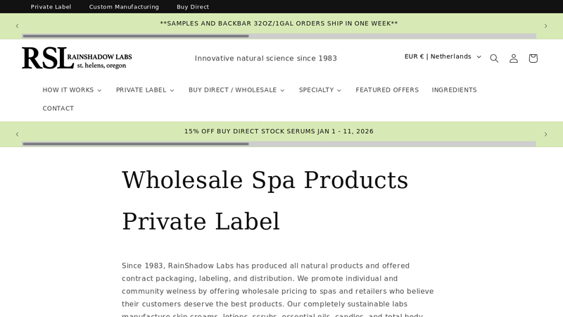 Wholesale Spa Products Private Label