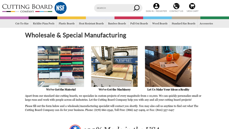 Wholesale & Special Manufacturing