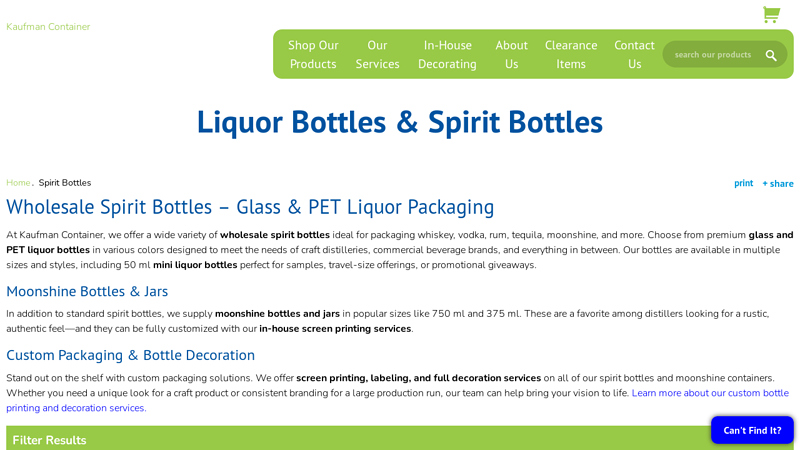 Wholesale Spirit Bottles